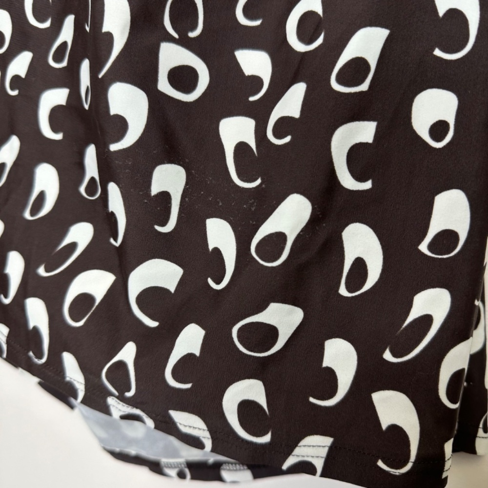 Vintage Y2K Silhouette Solutions Halter Tankini Top Brown & White Abstract Print - Picture 4 of 15